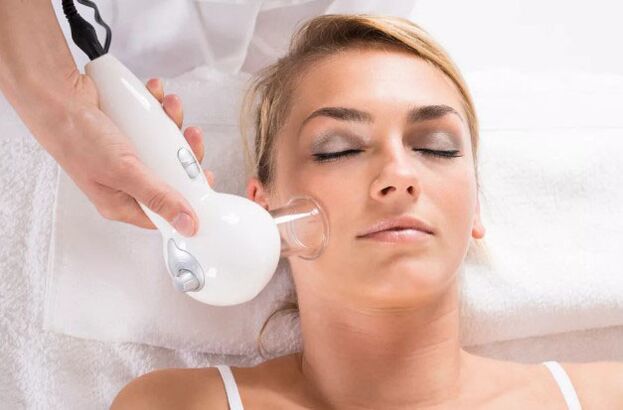 The vacuum massage process will help clean your face and smooth out wrinkles